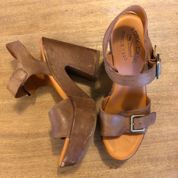 Kork-Ease Shoes - Kork Ease Brown Platform Sandals